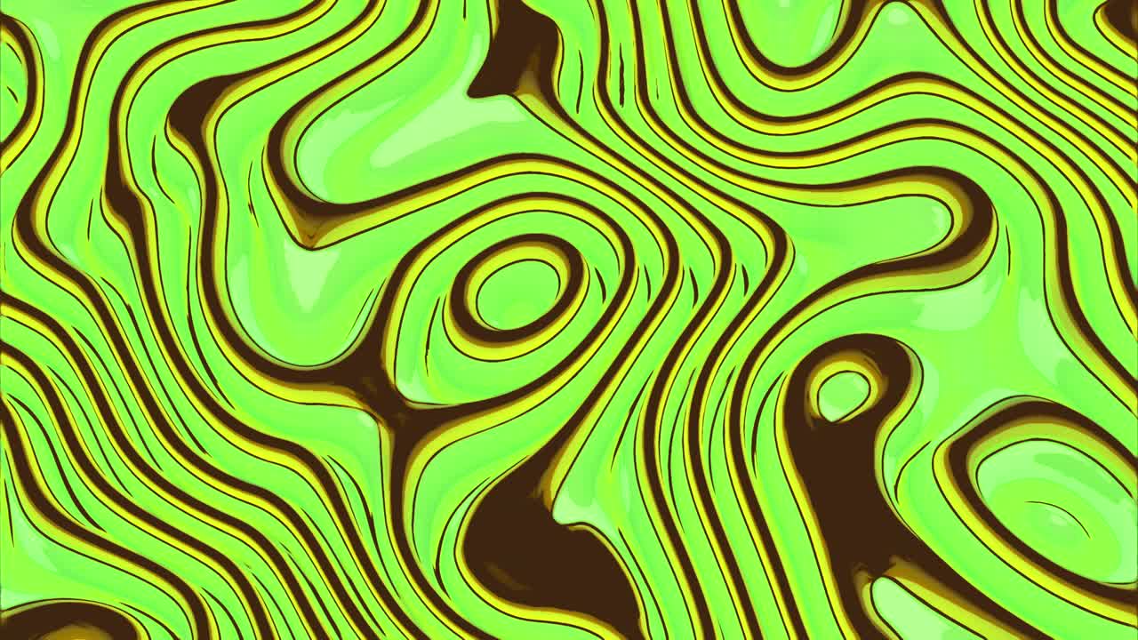 patrón ondulado abstracto verde y amarillo