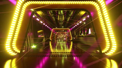 futuristic neon tunnel