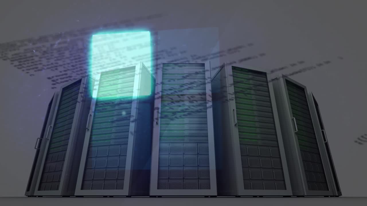 Animation of lights and data over servers