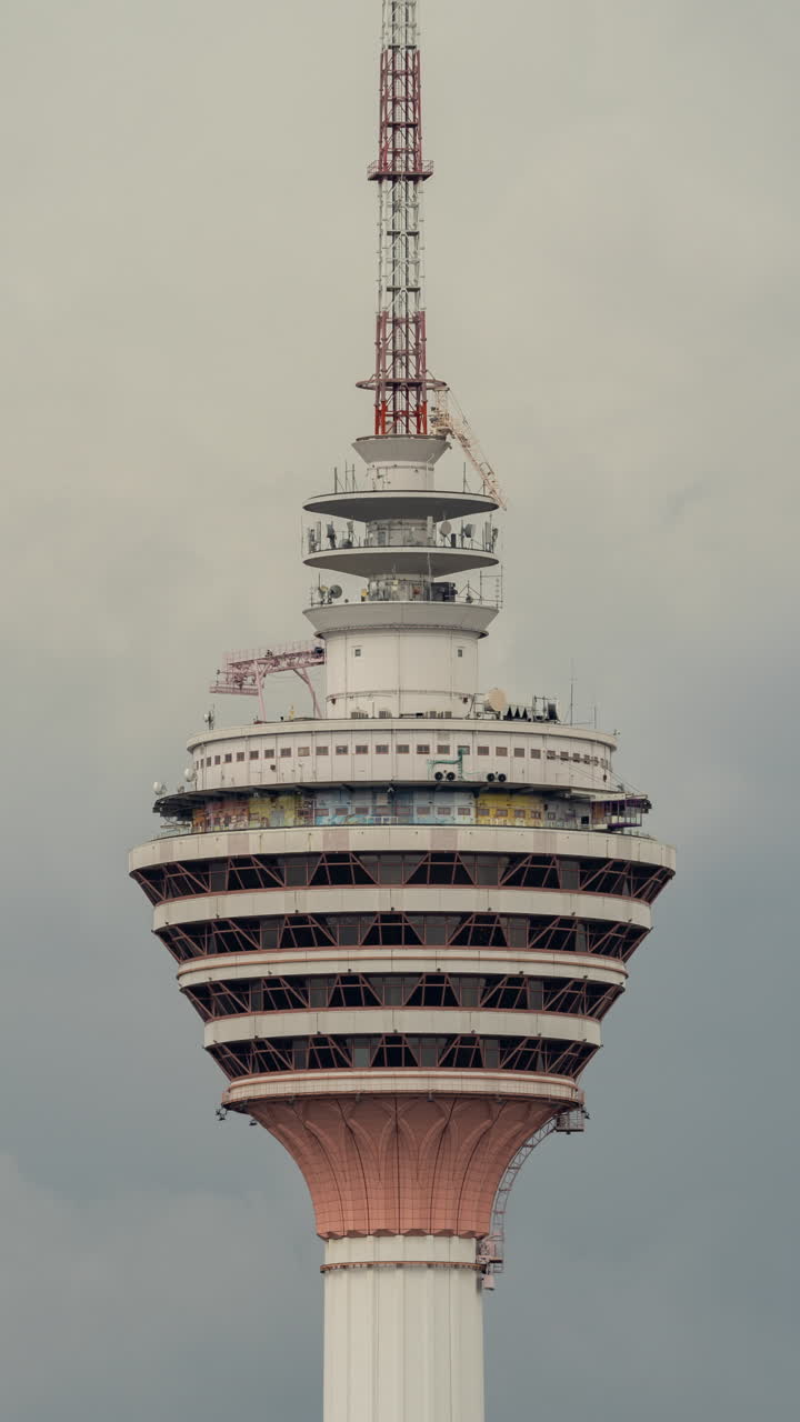 Kuala Lumpur petronas towers and skyline in vertical
