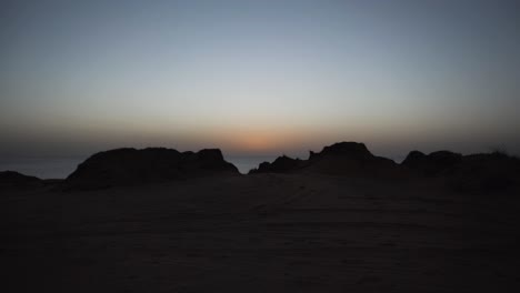 puesta de sol sobre el mar en israel time-lapse 4k