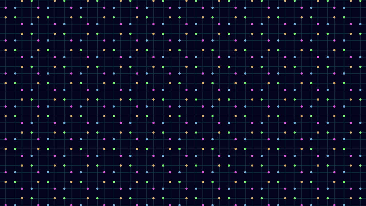 caos abstracto cuadrícula en blanco y negro con puntos de colores - fondo o textura versátil