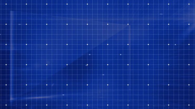 Animation of squares and points in blue background