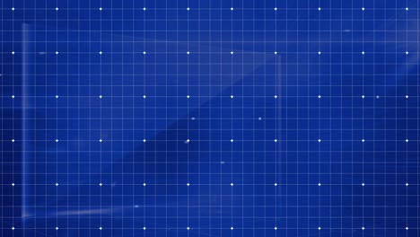 animation of squares and points in blue background