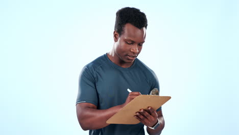 Man, fitness and checklist