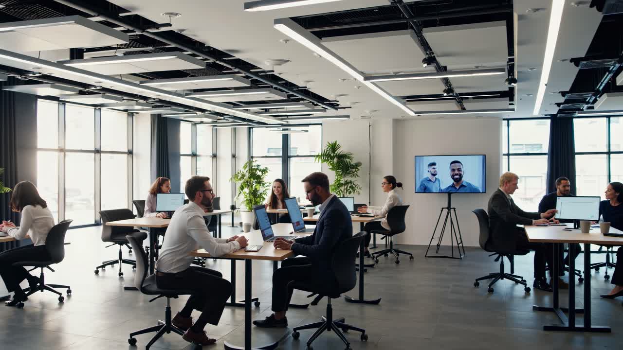 Virtual team meeting collaboration smiles