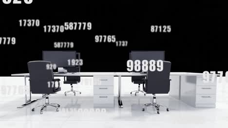 Multiple-numbers-changing-against-empty-office