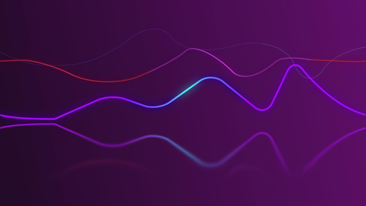 los impulsos eléctricos emitidos se destacan en diferentes colores de neón y se mueven dinámicamente.