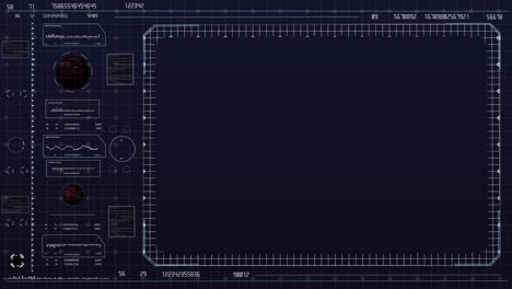 animación futurista de la interfaz de hud
