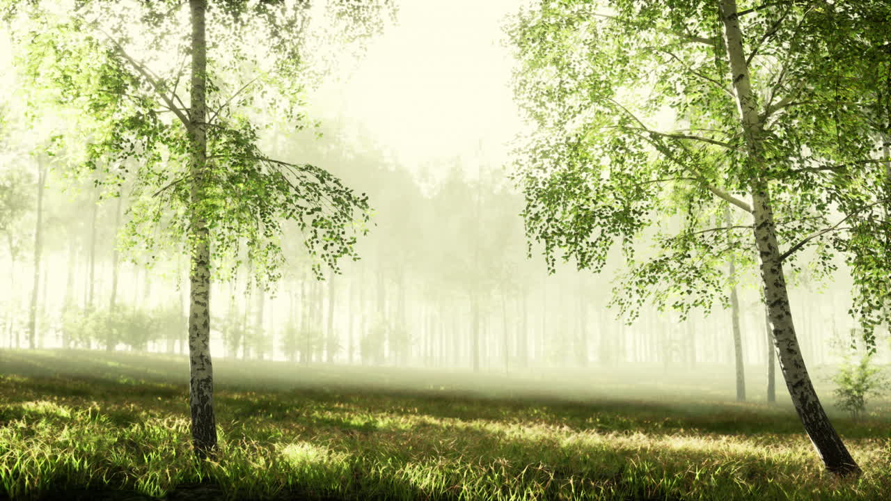 안개 숲의 아침