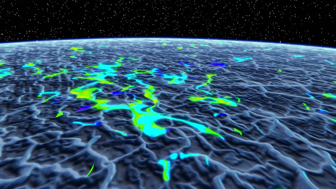 la superficie de un planeta alienígena