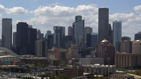 vista aérea del centro de la zona de houston