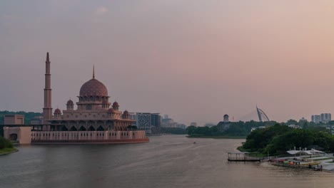 masjid putra day to night timelapse