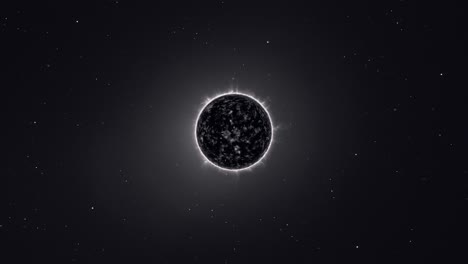 3d animation of a black dwarf star, a deceased celestial body in outer space, with a camera orbit