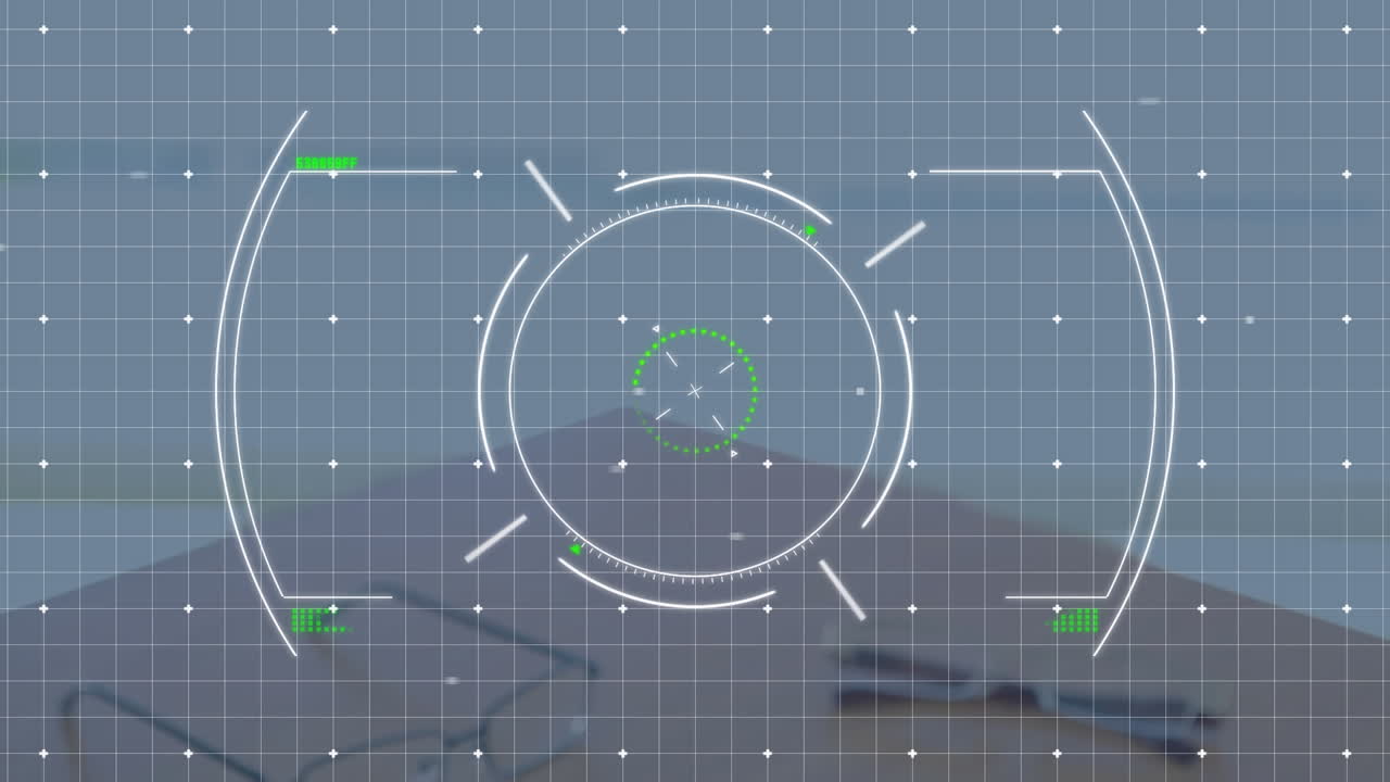 비즈니스 파트너십과 기술 개념은 그리드 네트워크 데이터 처리를 통해 보여집니다.
