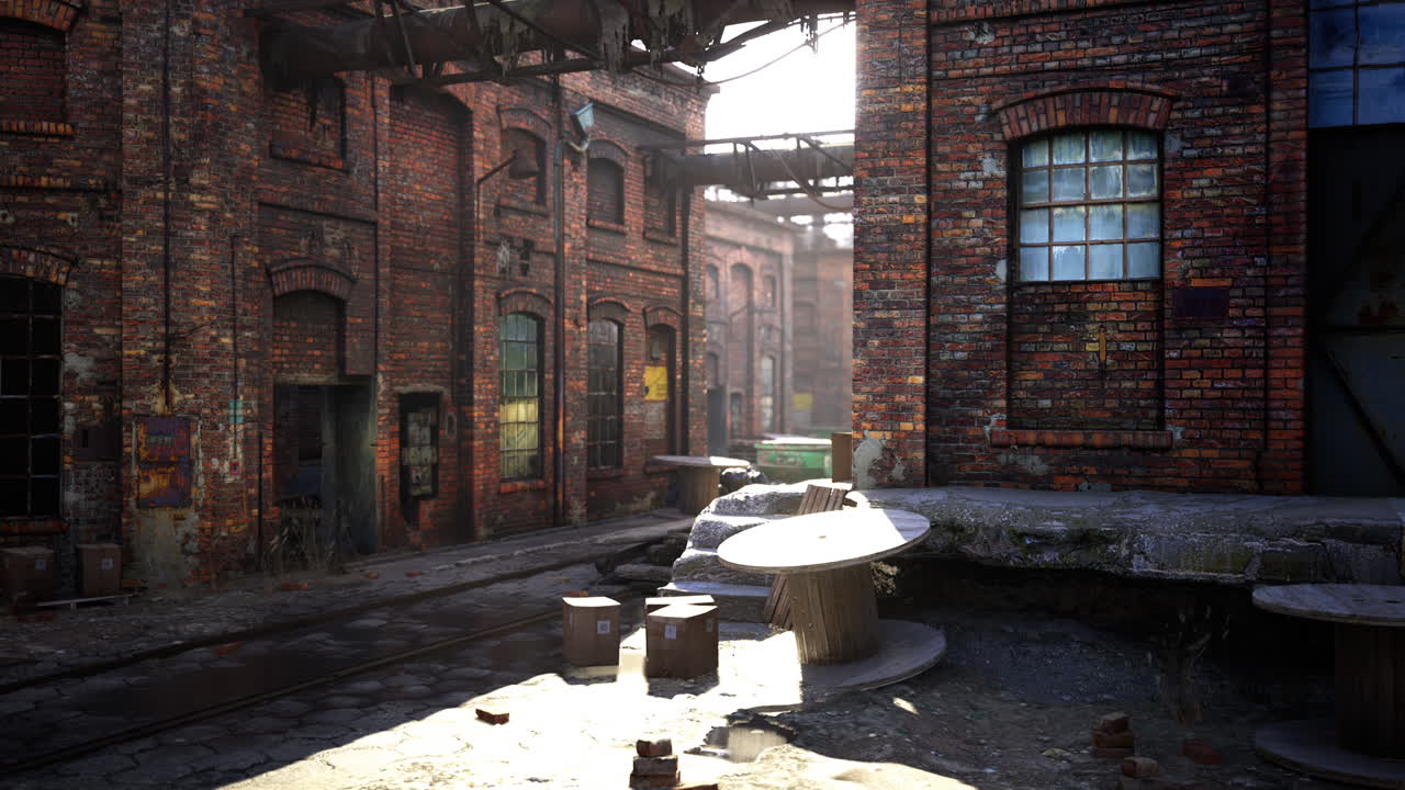 오래된 공장 건물에 위치한 현대적인 로프트 스타일의 사무실