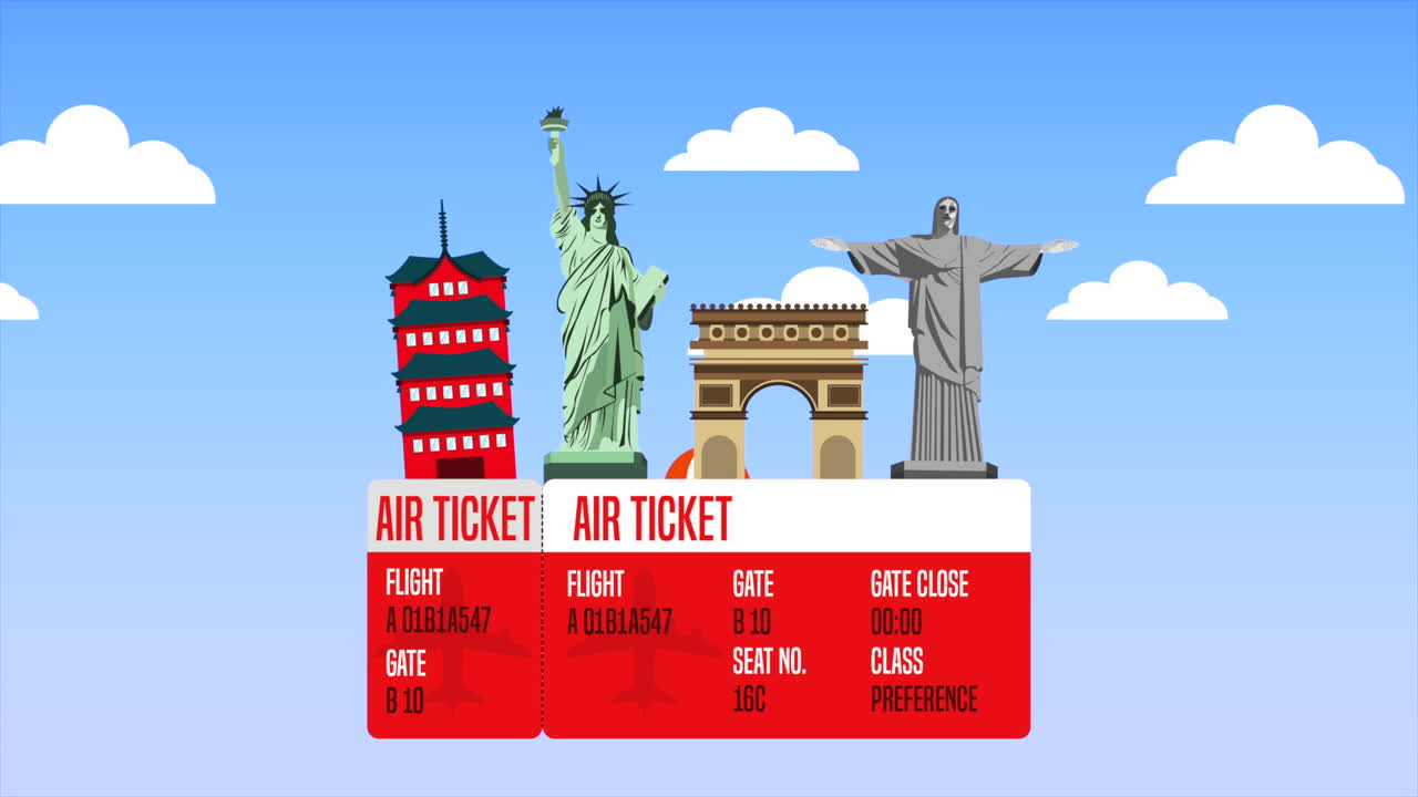 국가 기념물 애니메이션 세트의 티켓