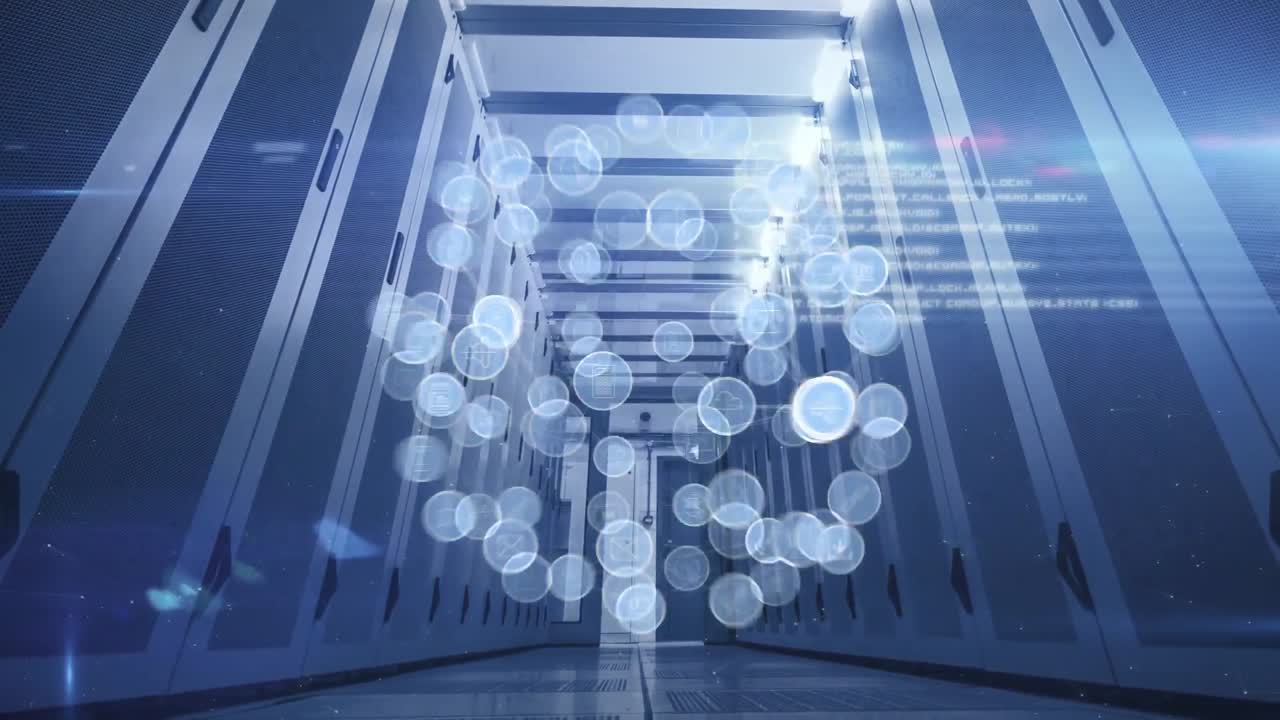 디지털 아이콘의 글로벌 네트워크의 애니메이션