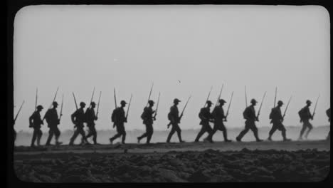 soldiers marching