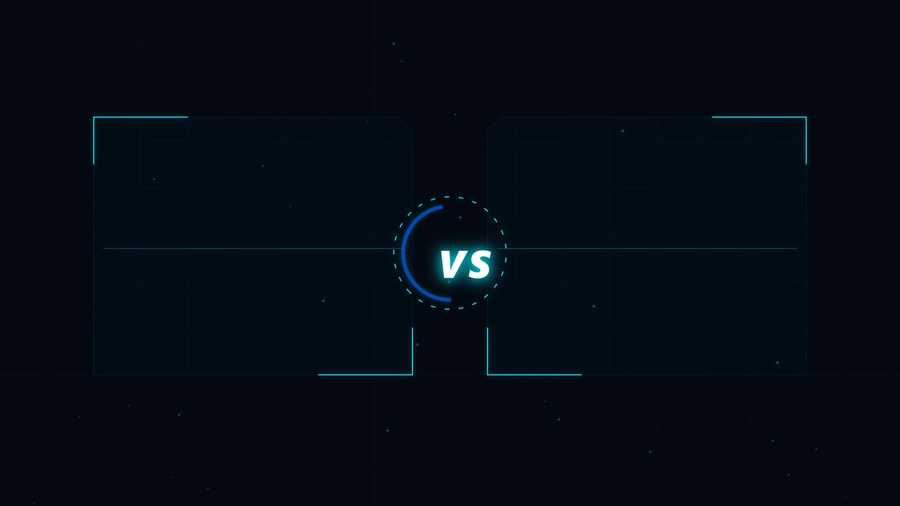 Grafica per schermata Versus con elemento di caricamento circolare animato