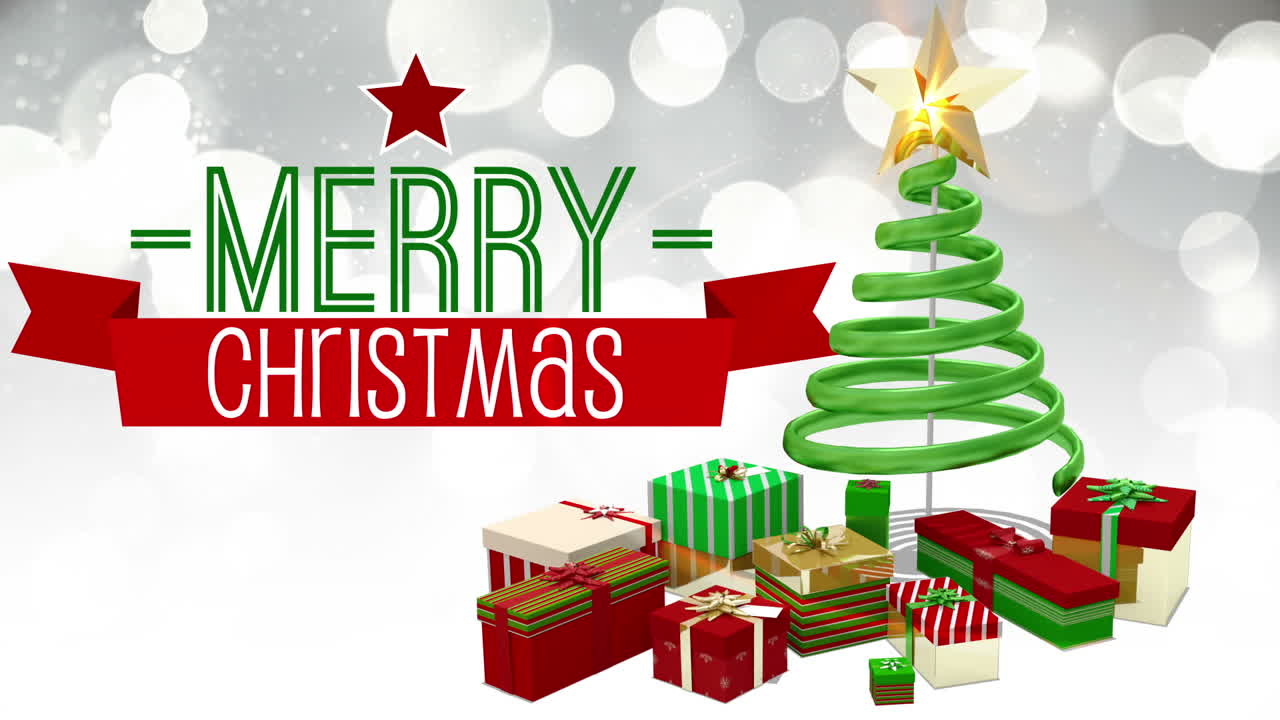 무결한 크리스마스 장면과 인사