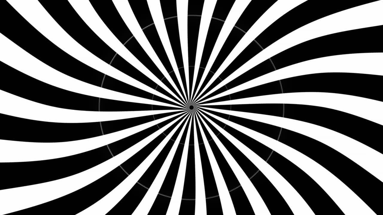 Animazione di spirale ipnotica con cerchio lampeggiante