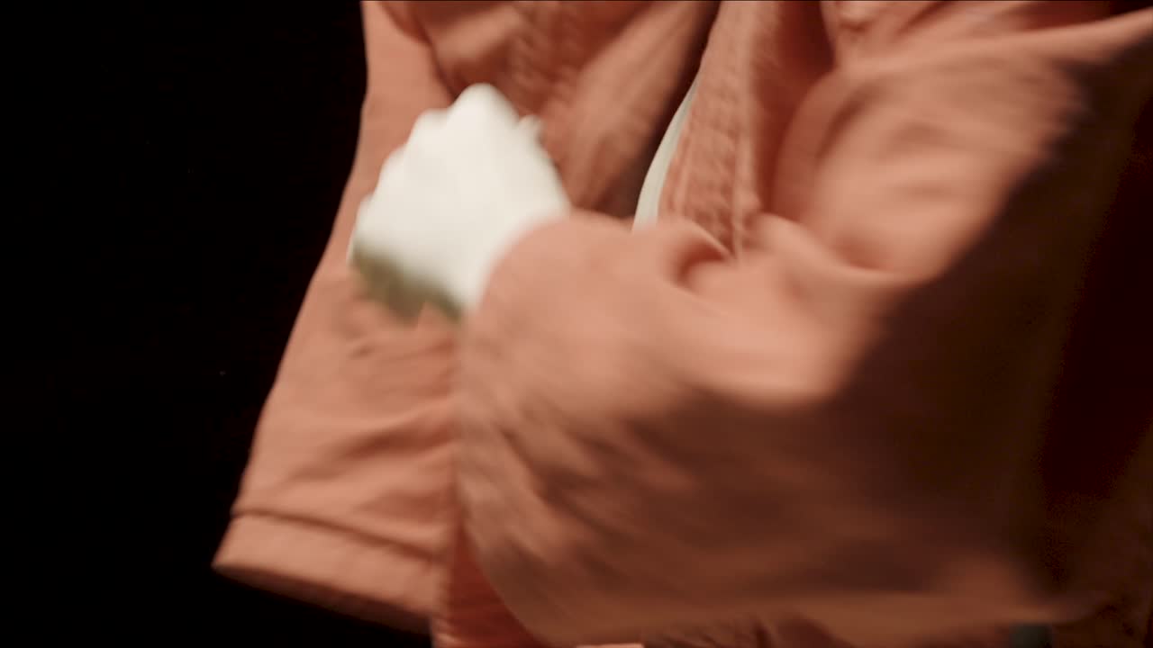 오렌지색 재 클로즈업