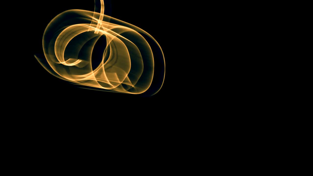 빛나는 추상적인 구부러진 파란색과 노란색 선 - 밝은 그림 4k 비디오 타임스