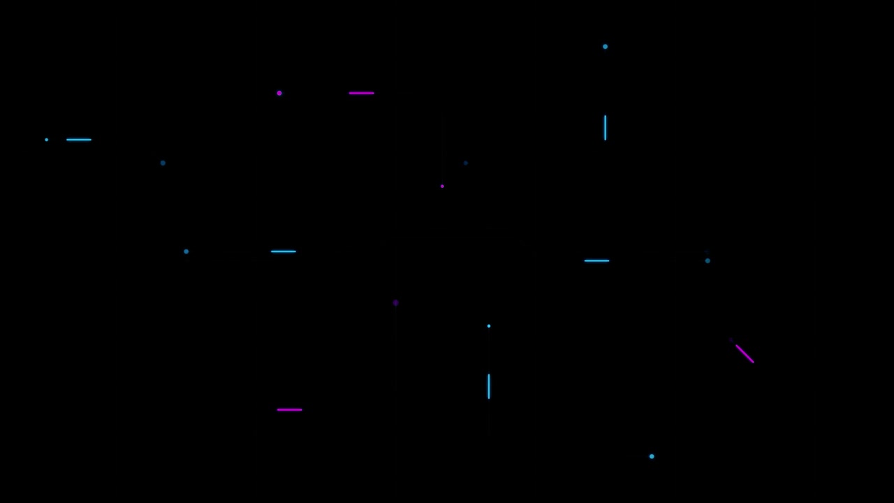 Abstract Digital Network Animation with Glowing Nodes and Connecting Lines