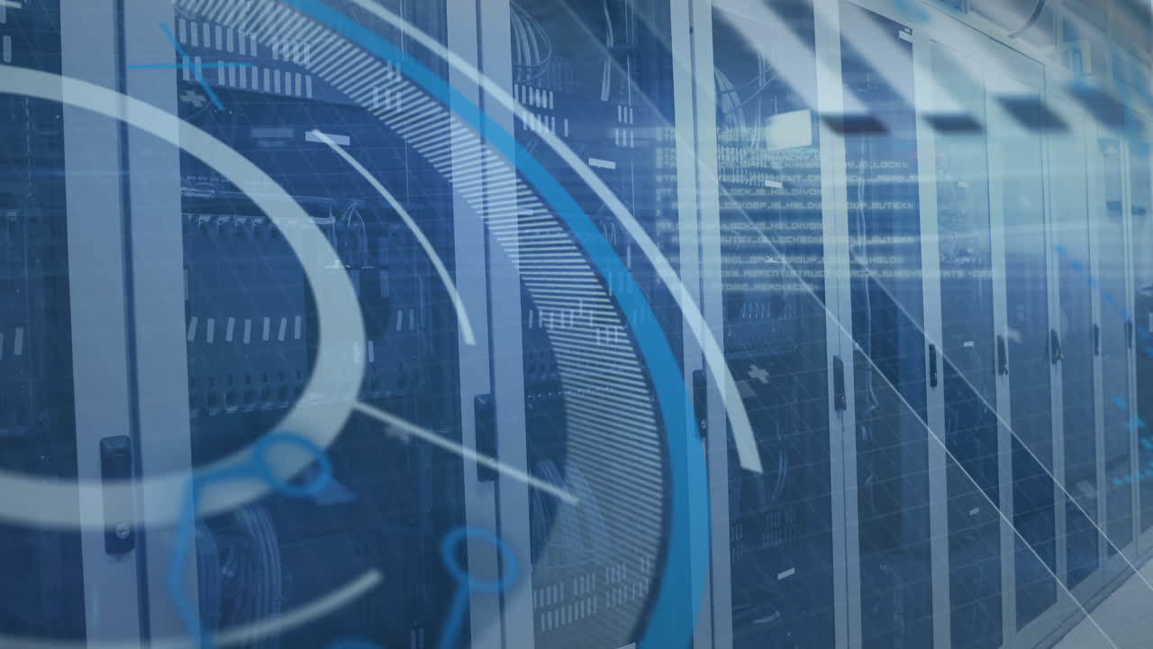 Animation of scope scanning over computer servers