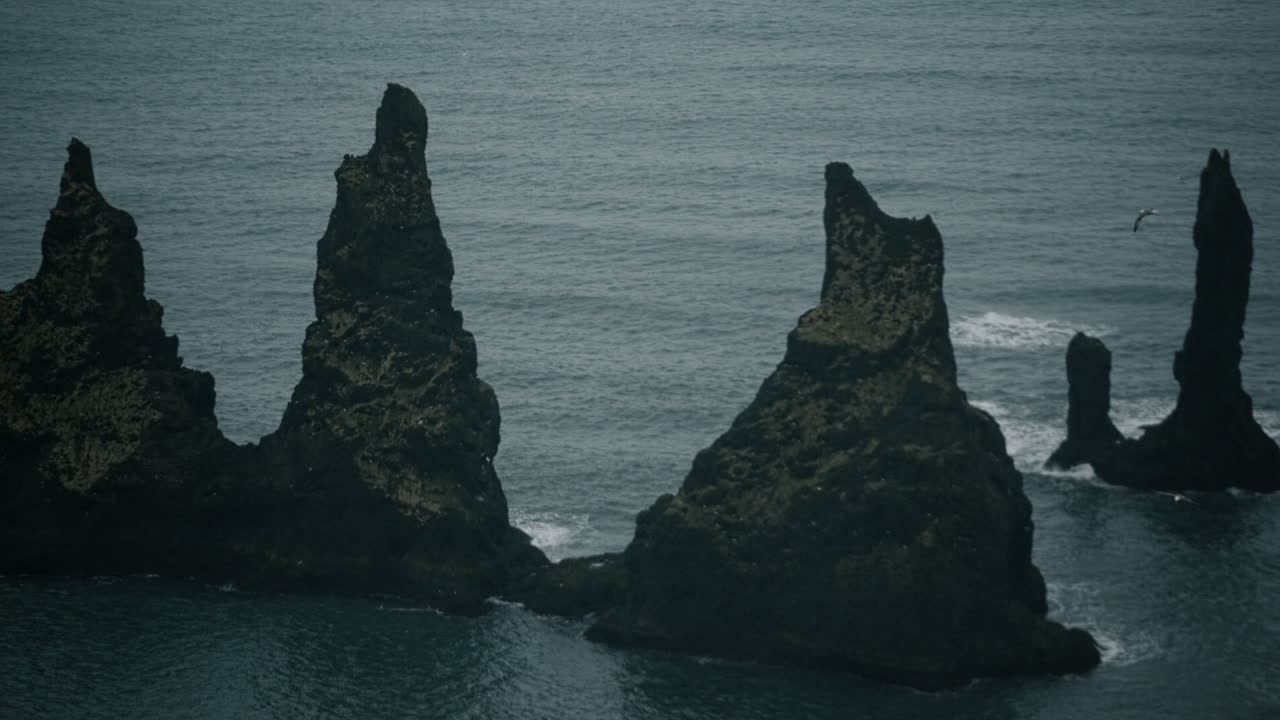 Dramatic Icelandic Coastline with Sea Stacks