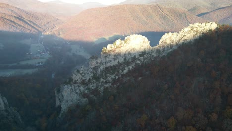 seneca rocks morning shadows drone