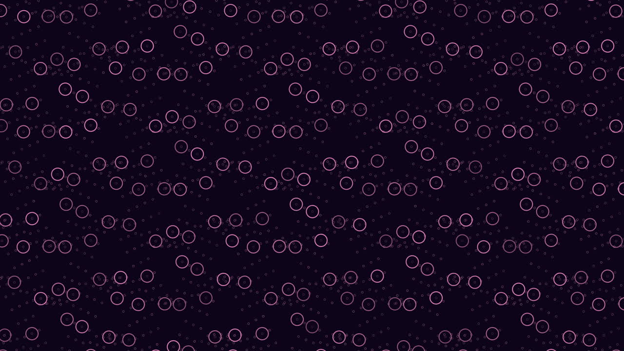 Futuristic waves pattern with rainbow rings and dots on black gradient