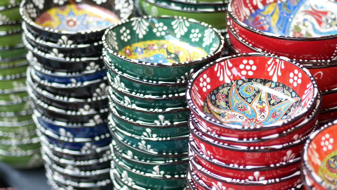 Colorful Stacked Turkish Bowls