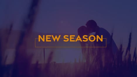 animación de las nuevas temporadas texto sobre pareja besándose