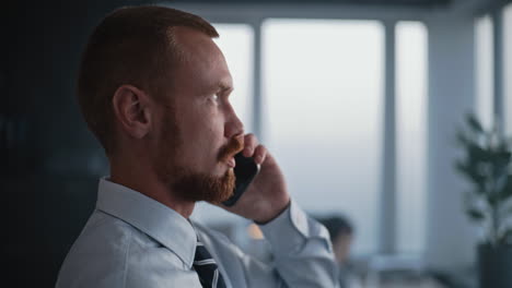 businessman on phone in office