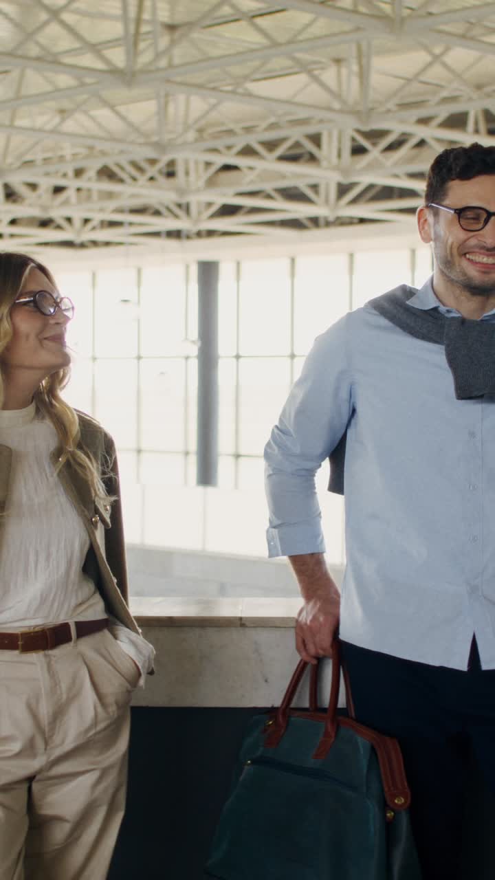 Business Couple in Modern Building