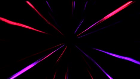 abstract animation of neon, glowing light lines. loop animation