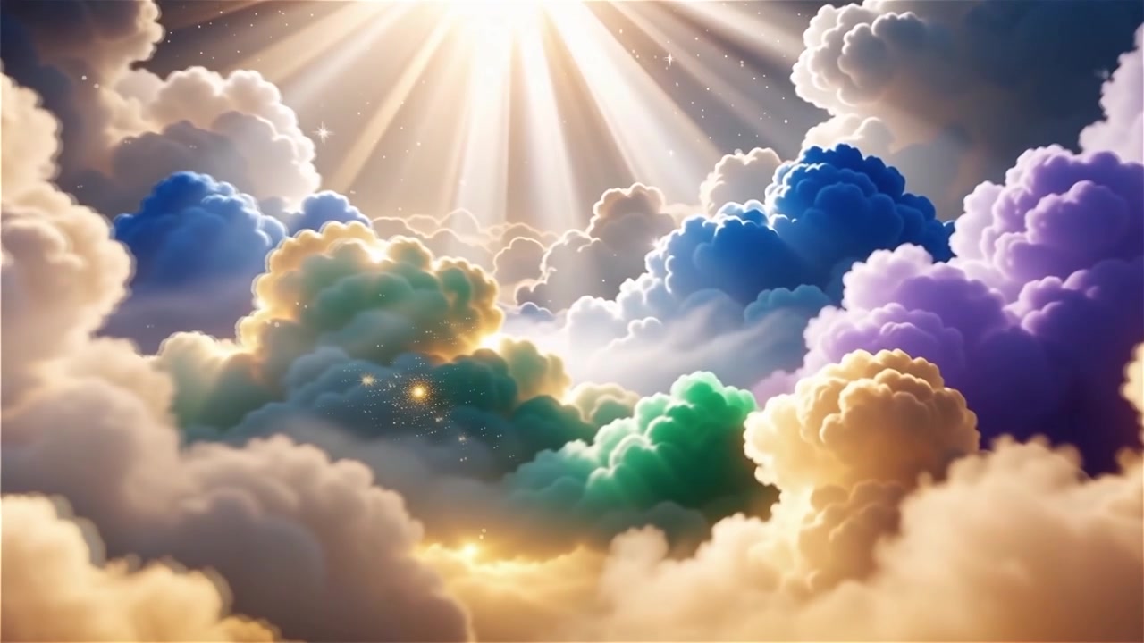 Christian Heavenly Light Worship Background