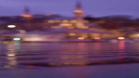 rainy night at a city mosque