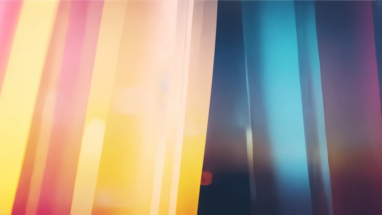 Displaying colored vertical light streaks sliding across digital display, with circular highlights