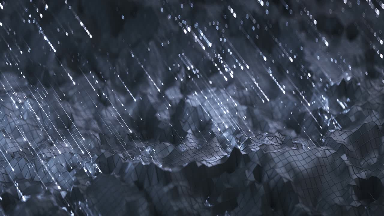 낮은 모양과 가운 트레일, 원활한 루프 3d 렌더링 애니메이션