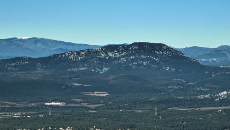 famous pic-saint-loup mountain near montpellier aerial sunny day