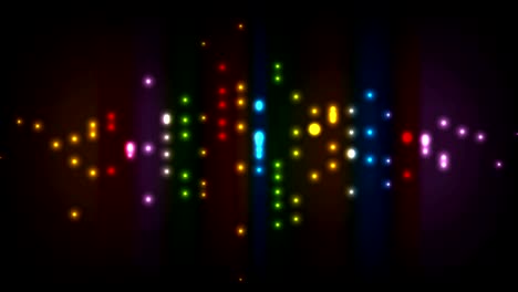 coloridas partículas brillantes abstractas animación de video