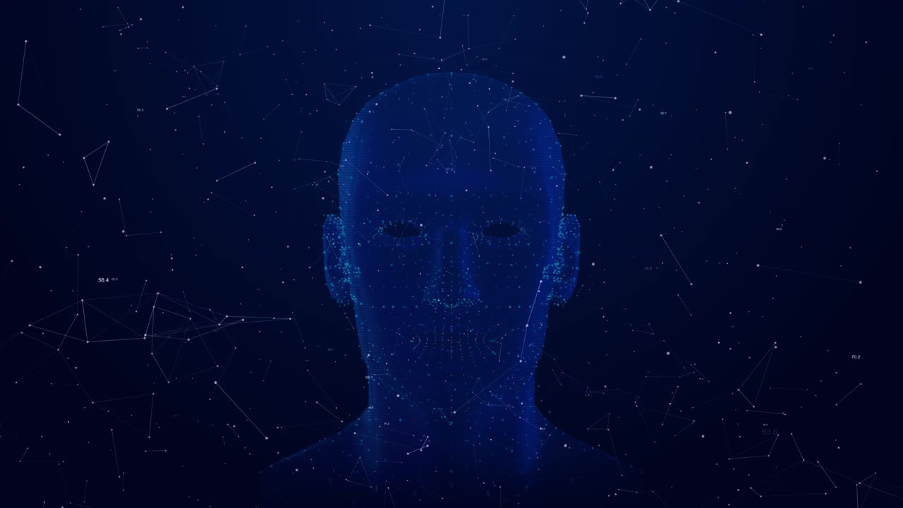 Futuristic modern computer technology cyber hologram technology innovation research ai processing