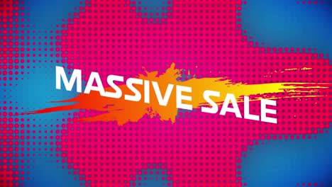 gráfico de venta masiva en fondo azul