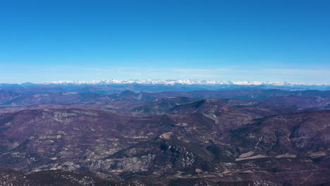 french alps aerial view from the mont ventoux vaucluse provence sunny day