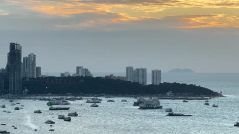 pattaya golden hour skyline gulf of thailand viewpoint southeast asia