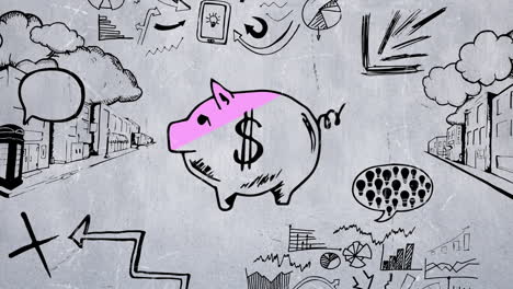 arte digital de la industria y el crecimiento económico