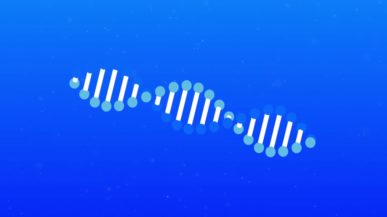 animación de las estructuras de adn contra un fondo azul